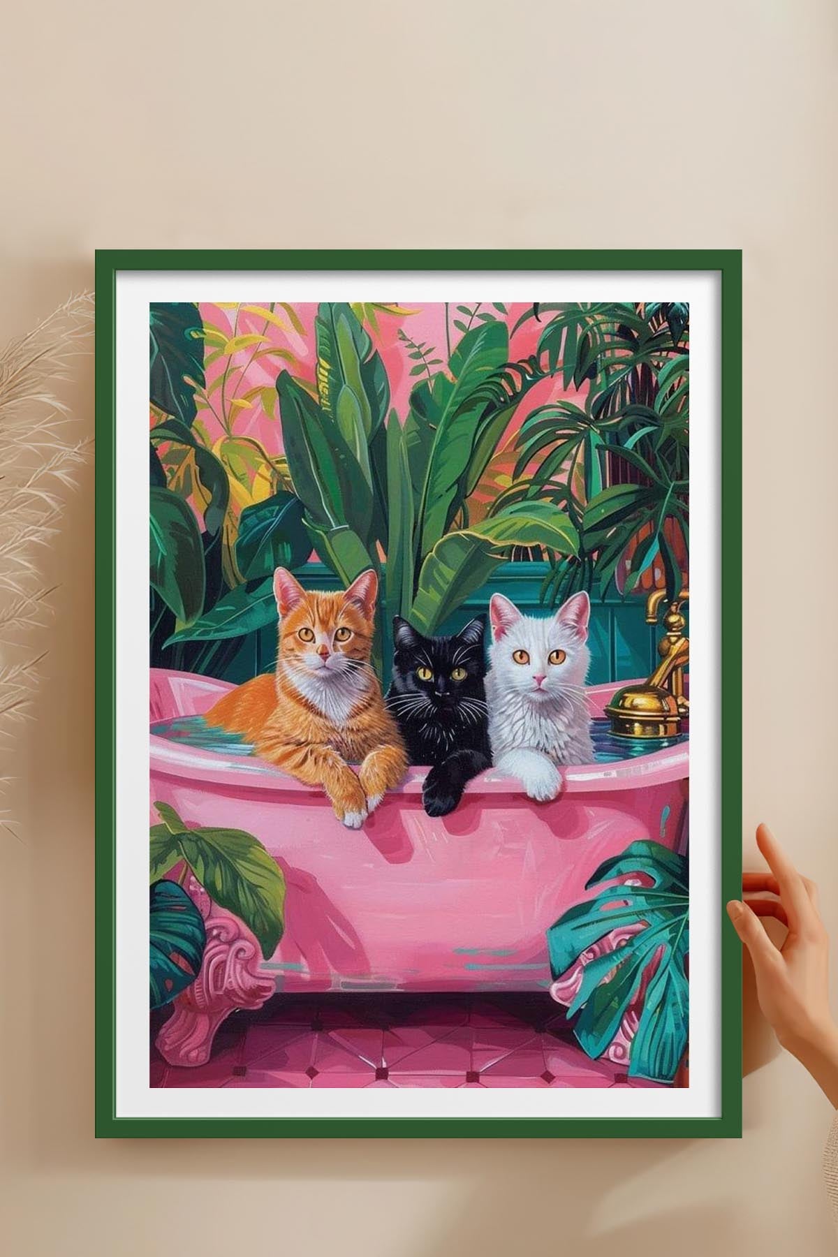 HOMEPACK Ahşap Çerçeveli Tablo Çerçeveli Poster Sanatsal Modern Duvar Dekoru TK-729