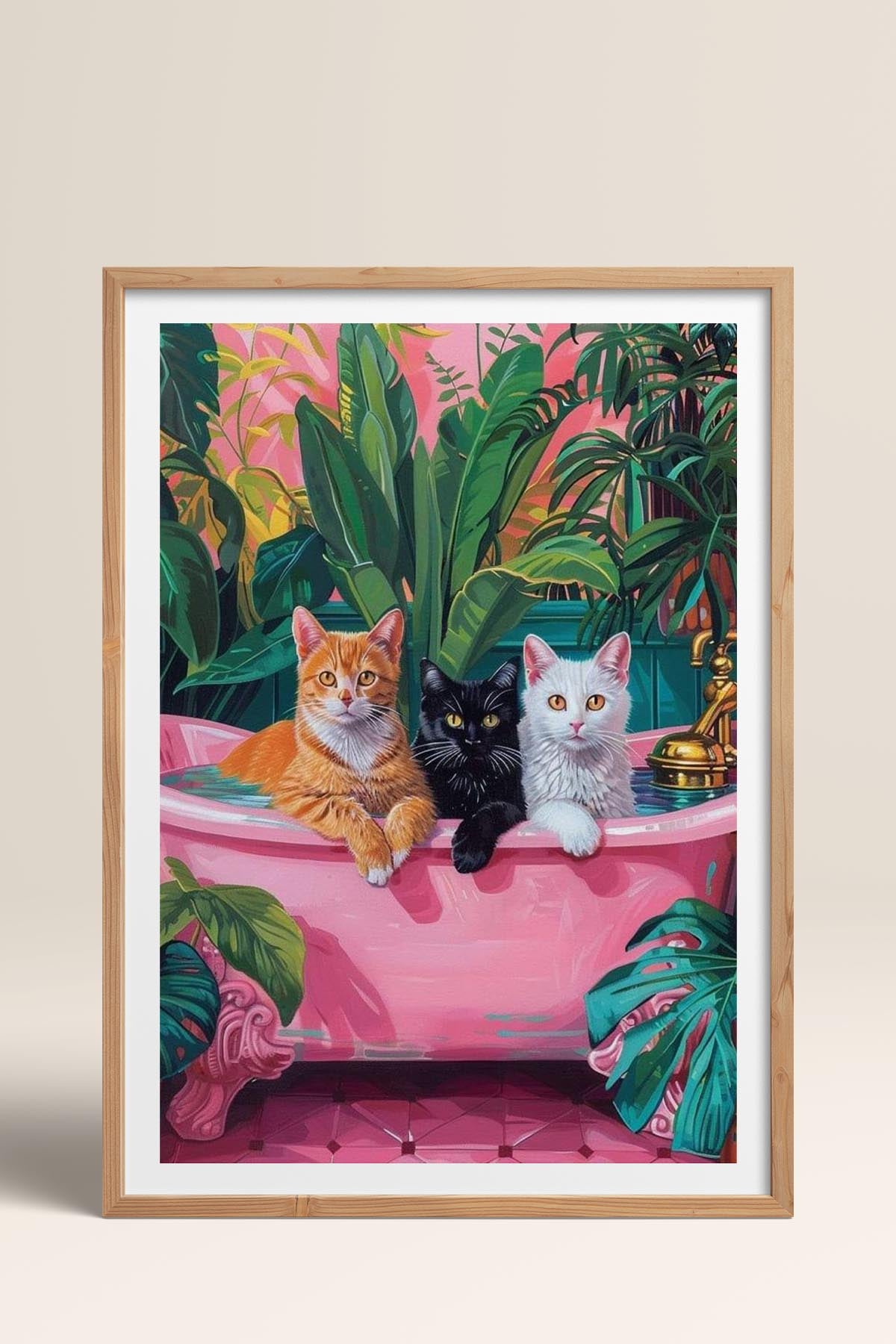 HOMEPACK Ahşap Çerçeveli Tablo Çerçeveli Poster Sanatsal Modern Duvar Dekoru TK-729