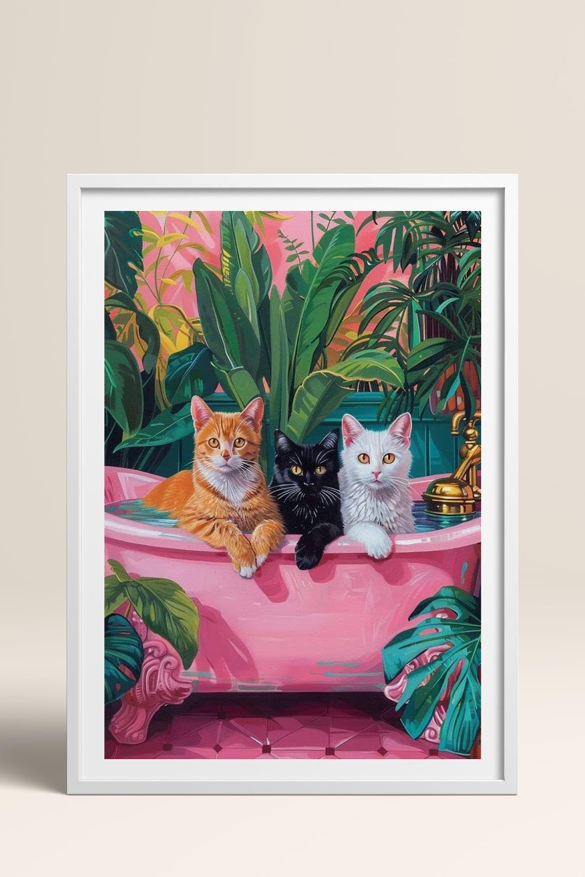 HOMEPACK Ahşap Çerçeveli Tablo Çerçeveli Poster Sanatsal Modern Duvar Dekoru TK-729