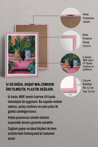 HOMEPACK Ahşap Çerçeveli Tablo Çerçeveli Poster Sanatsal Modern Duvar Dekoru TK-729