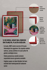 HOMEPACK Ahşap Çerçeveli Tablo Çerçeveli Poster Sanatsal Modern Duvar Dekoru TK-729