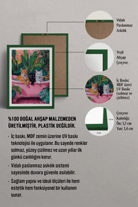 HOMEPACK Ahşap Çerçeveli Tablo Çerçeveli Poster Sanatsal Modern Duvar Dekoru TK-729