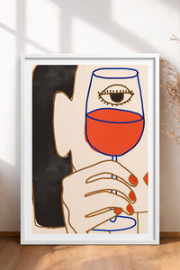 HOMEPACK Ahşap Çerçeveli Tablo Çerçeveli Poster Sanatsal Modern Duvar Dekoru TK-731