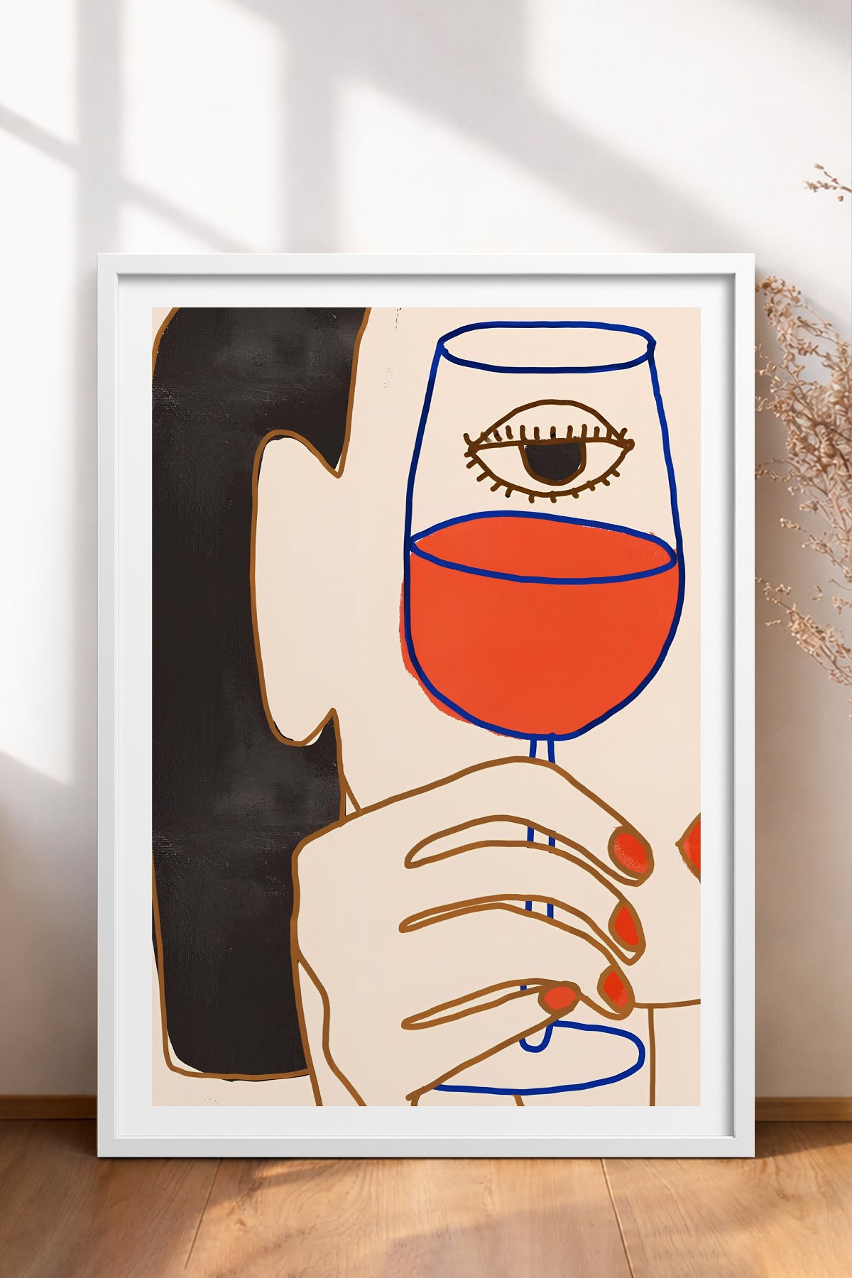 HOMEPACK Ahşap Çerçeveli Tablo Çerçeveli Poster Sanatsal Modern Duvar Dekoru TK-731