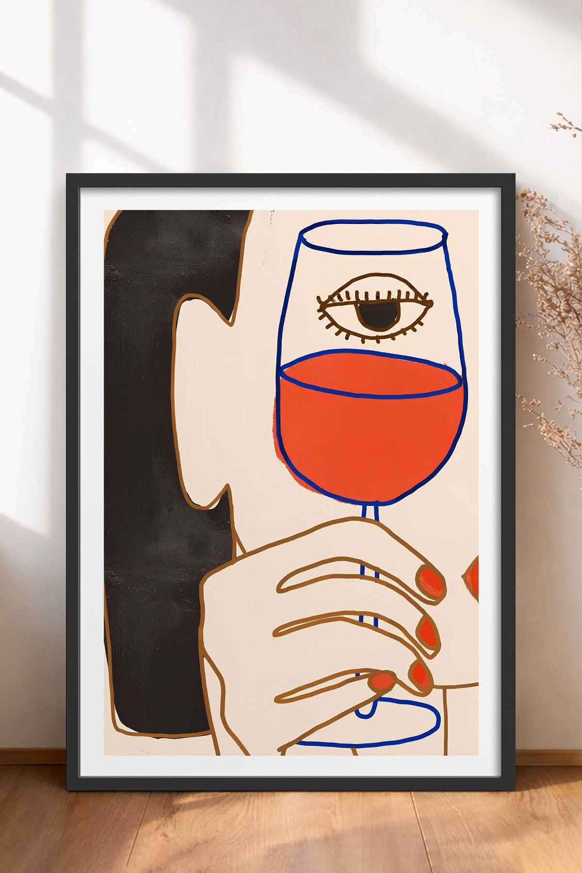 HOMEPACK Ahşap Çerçeveli Tablo Çerçeveli Poster Sanatsal Modern Duvar Dekoru TK-731