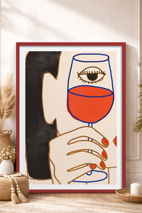 HOMEPACK Ahşap Çerçeveli Tablo Çerçeveli Poster Sanatsal Modern Duvar Dekoru TK-731