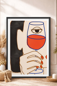 HOMEPACK Ahşap Çerçeveli Tablo Çerçeveli Poster Sanatsal Modern Duvar Dekoru TK-731