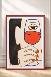 HOMEPACK Ahşap Çerçeveli Tablo Çerçeveli Poster Sanatsal Modern Duvar Dekoru TK-731
