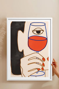 HOMEPACK Ahşap Çerçeveli Tablo Çerçeveli Poster Sanatsal Modern Duvar Dekoru TK-731