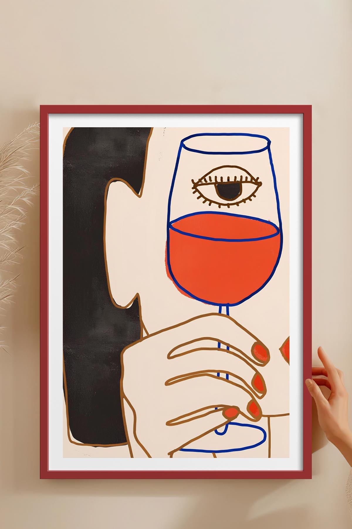 HOMEPACK Ahşap Çerçeveli Tablo Çerçeveli Poster Sanatsal Modern Duvar Dekoru TK-731