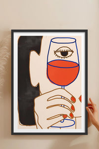 HOMEPACK Ahşap Çerçeveli Tablo Çerçeveli Poster Sanatsal Modern Duvar Dekoru TK-731