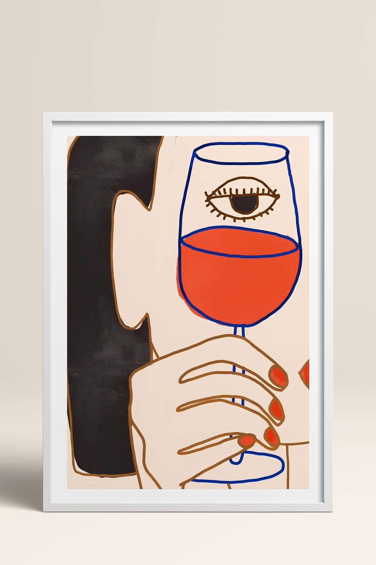 HOMEPACK Ahşap Çerçeveli Tablo Çerçeveli Poster Sanatsal Modern Duvar Dekoru TK-731