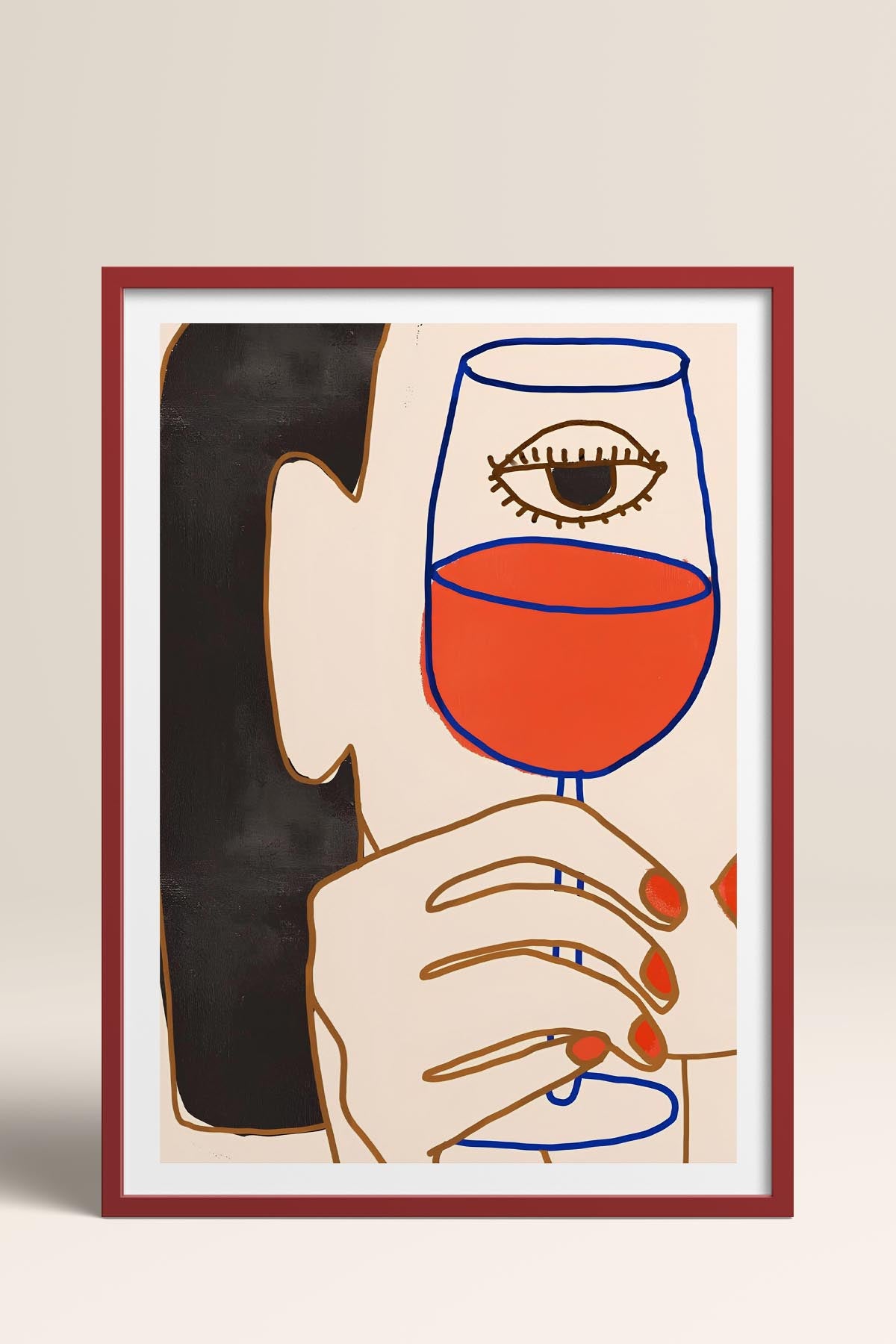 HOMEPACK Ahşap Çerçeveli Tablo Çerçeveli Poster Sanatsal Modern Duvar Dekoru TK-731