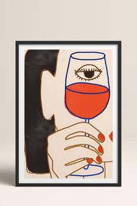 HOMEPACK Ahşap Çerçeveli Tablo Çerçeveli Poster Sanatsal Modern Duvar Dekoru TK-731