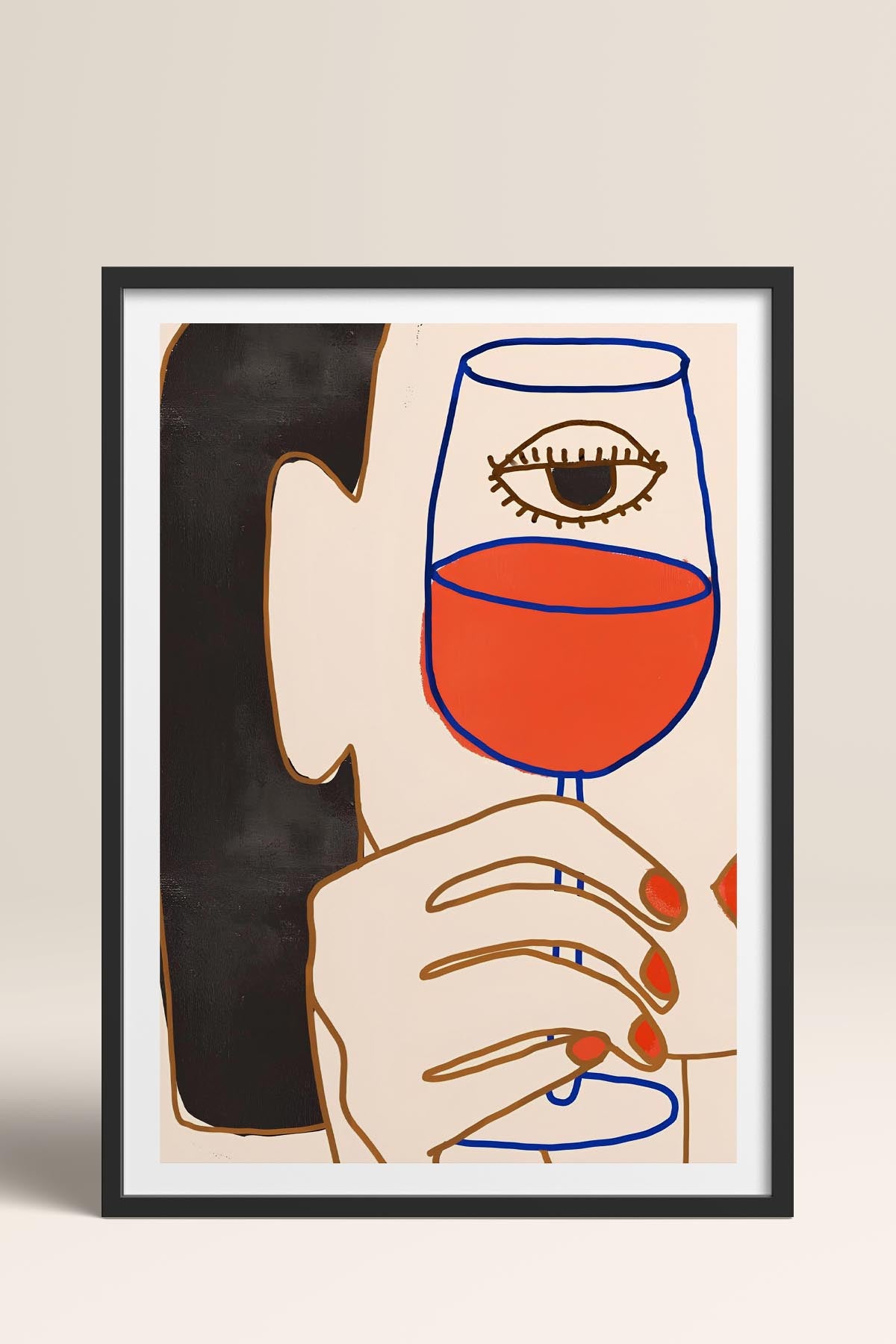 HOMEPACK Ahşap Çerçeveli Tablo Çerçeveli Poster Sanatsal Modern Duvar Dekoru TK-731