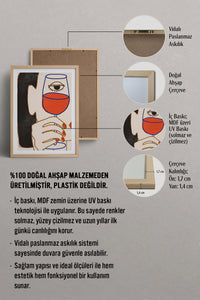 HOMEPACK Ahşap Çerçeveli Tablo Çerçeveli Poster Sanatsal Modern Duvar Dekoru TK-731