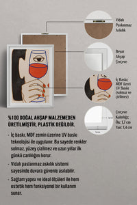 HOMEPACK Ahşap Çerçeveli Tablo Çerçeveli Poster Sanatsal Modern Duvar Dekoru TK-731
