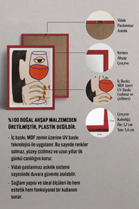 HOMEPACK Ahşap Çerçeveli Tablo Çerçeveli Poster Sanatsal Modern Duvar Dekoru TK-731