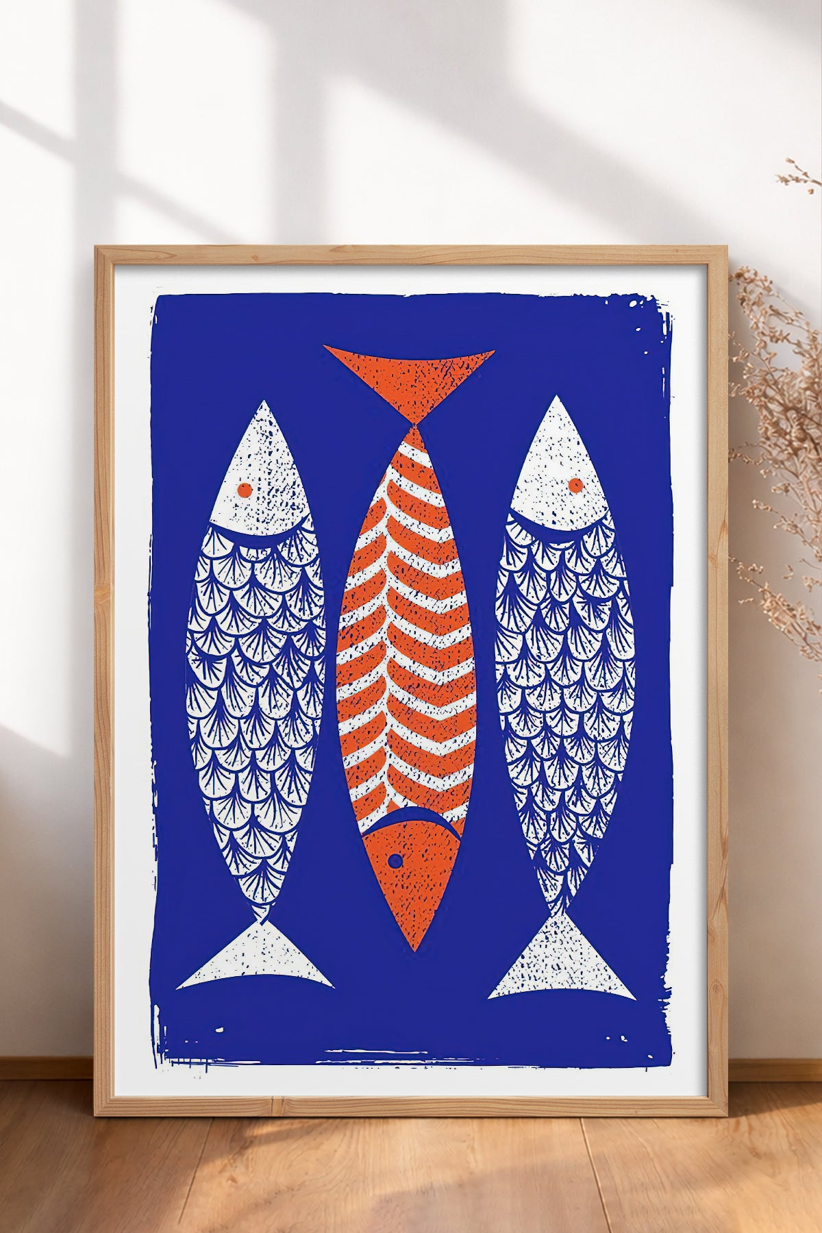 HOMEPACK Ahşap Çerçeveli Tablo Çerçeveli Poster Sanatsal Modern Duvar Dekoru TK-732