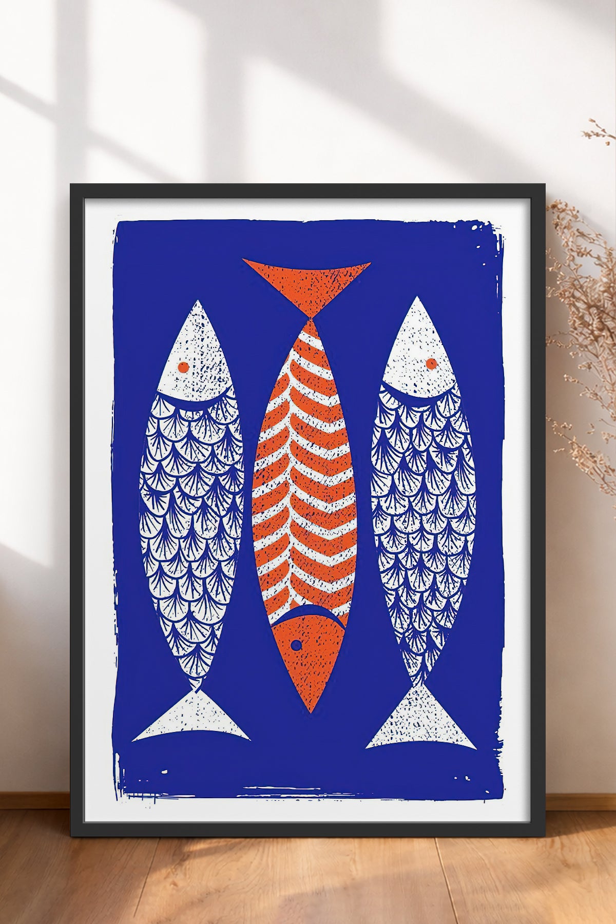 HOMEPACK Ahşap Çerçeveli Tablo Çerçeveli Poster Sanatsal Modern Duvar Dekoru TK-732