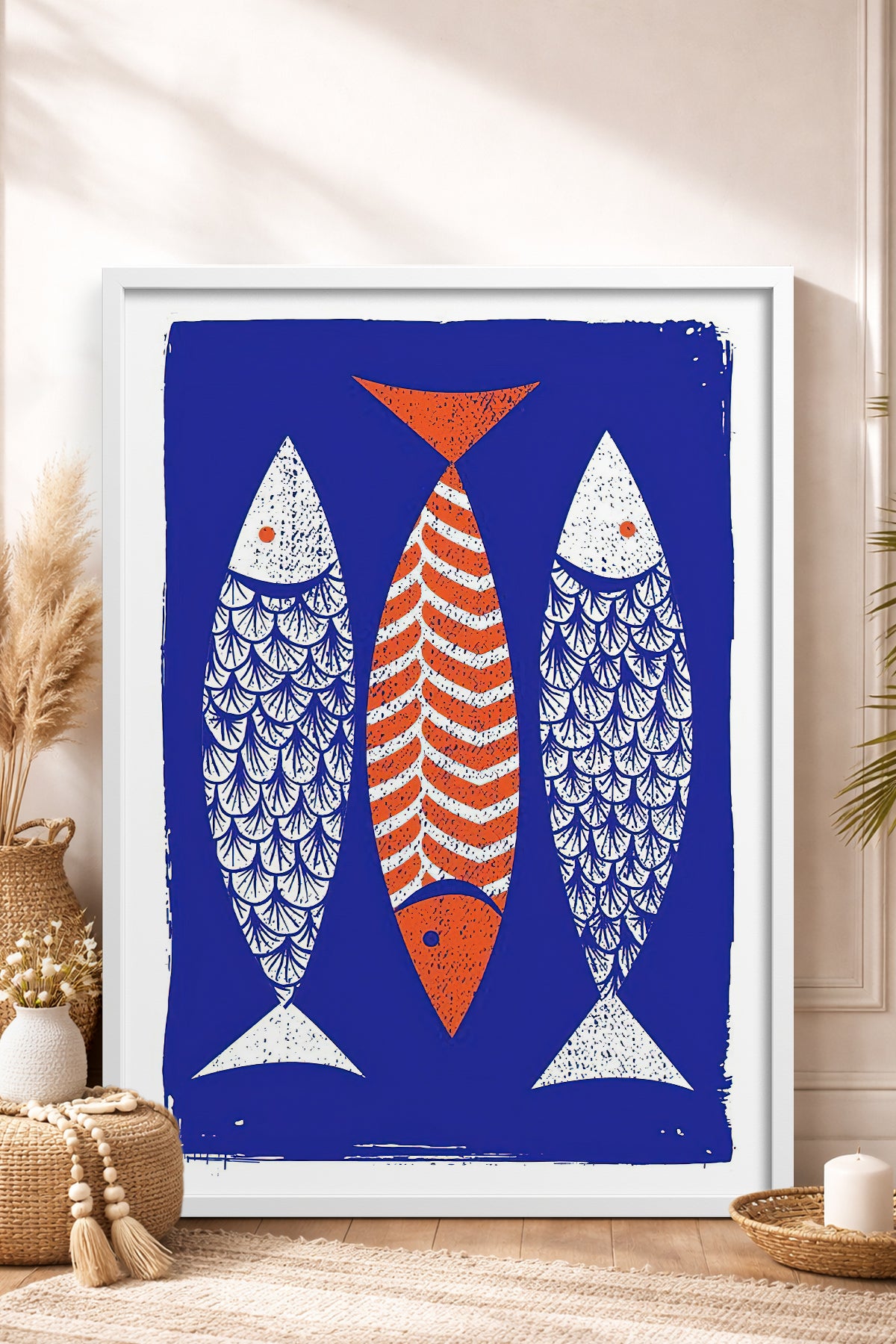 HOMEPACK Ahşap Çerçeveli Tablo Çerçeveli Poster Sanatsal Modern Duvar Dekoru TK-732
