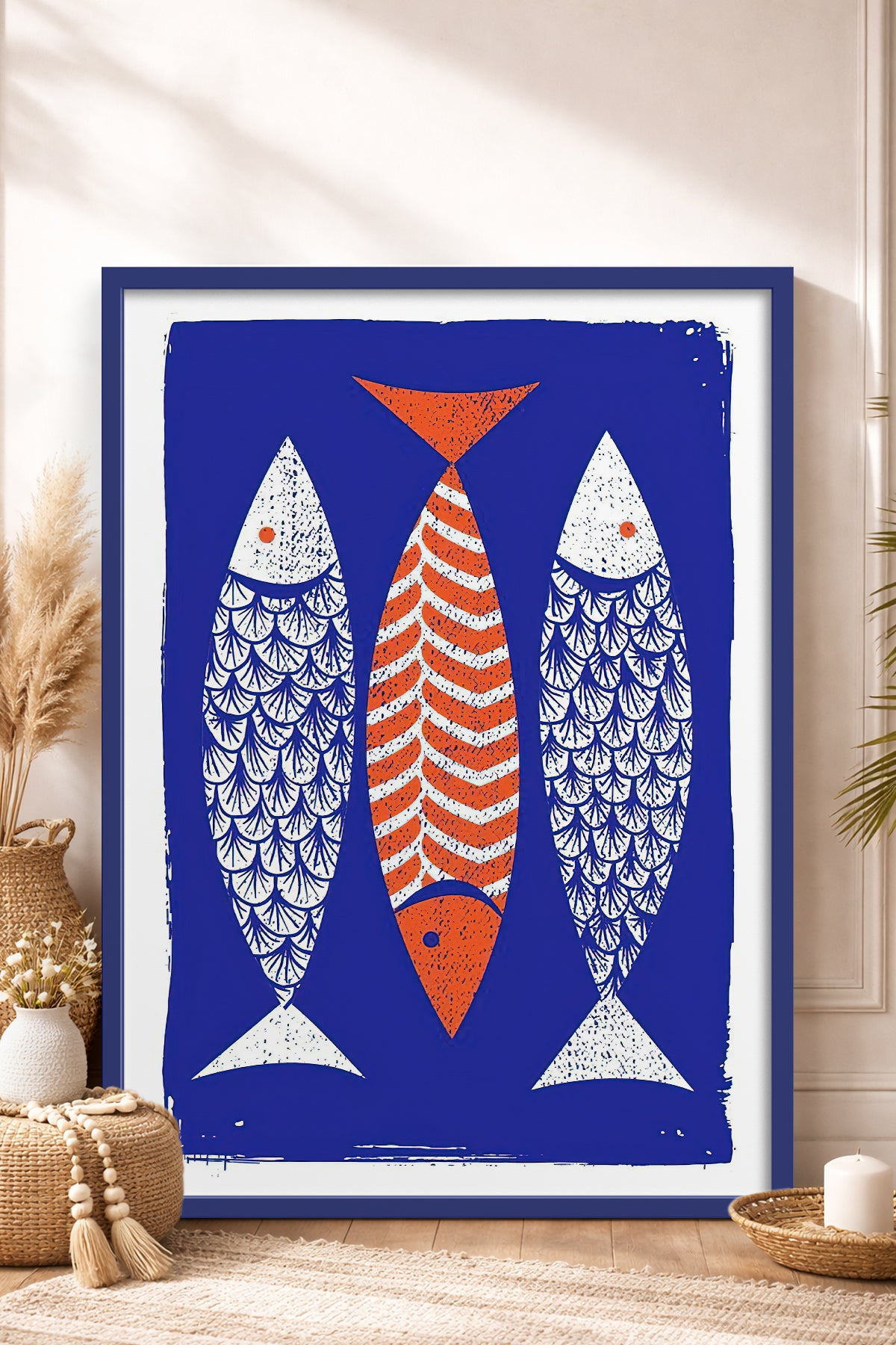 HOMEPACK Ahşap Çerçeveli Tablo Çerçeveli Poster Sanatsal Modern Duvar Dekoru TK-732