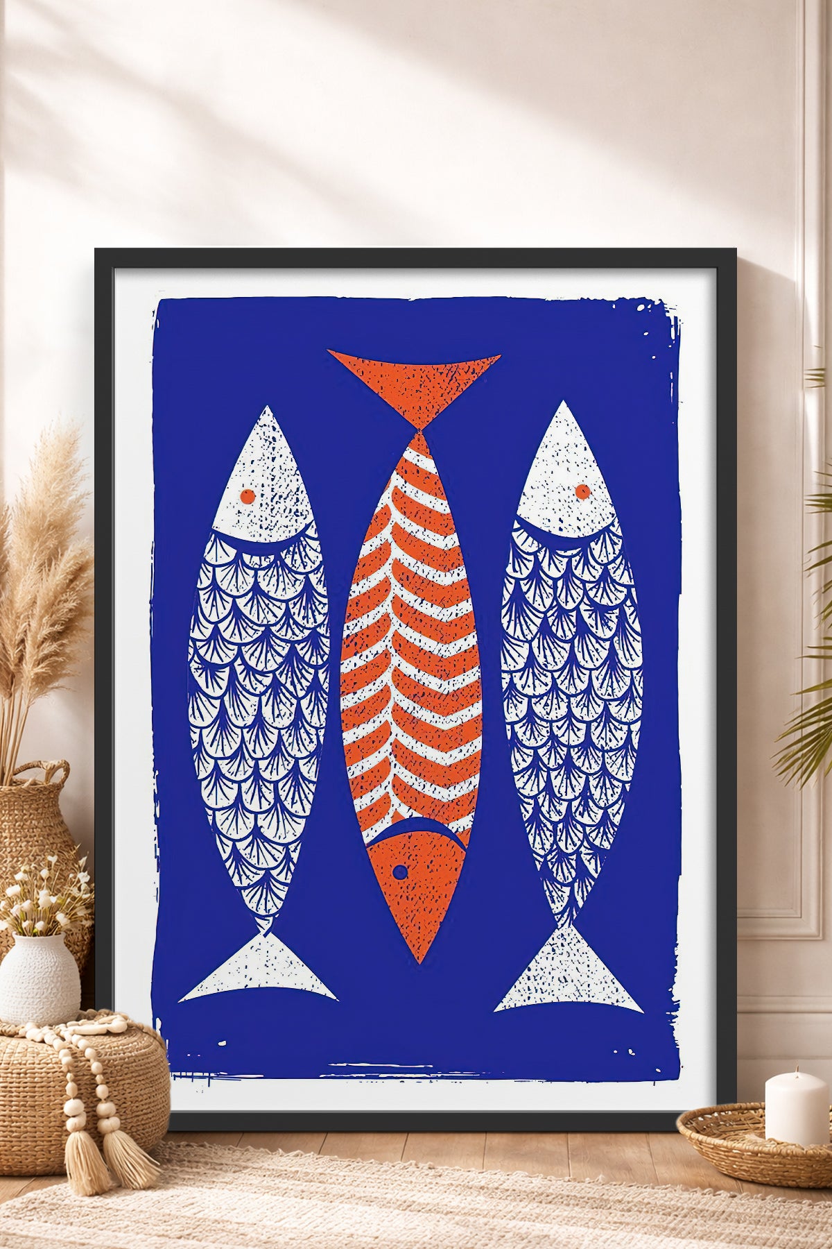 HOMEPACK Ahşap Çerçeveli Tablo Çerçeveli Poster Sanatsal Modern Duvar Dekoru TK-732