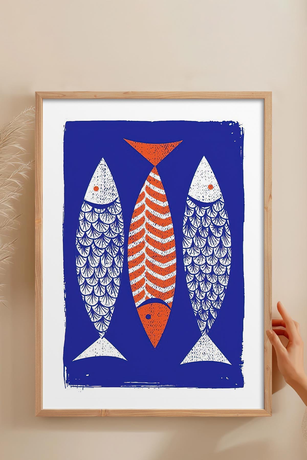 HOMEPACK Ahşap Çerçeveli Tablo Çerçeveli Poster Sanatsal Modern Duvar Dekoru TK-732