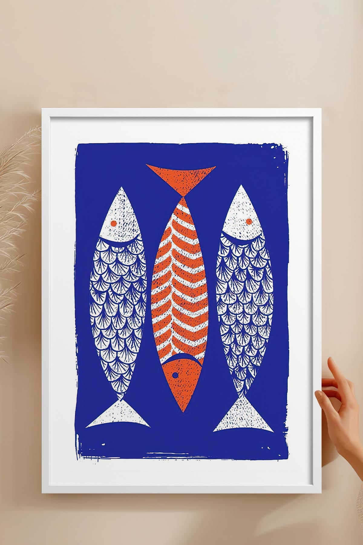 HOMEPACK Ahşap Çerçeveli Tablo Çerçeveli Poster Sanatsal Modern Duvar Dekoru TK-732