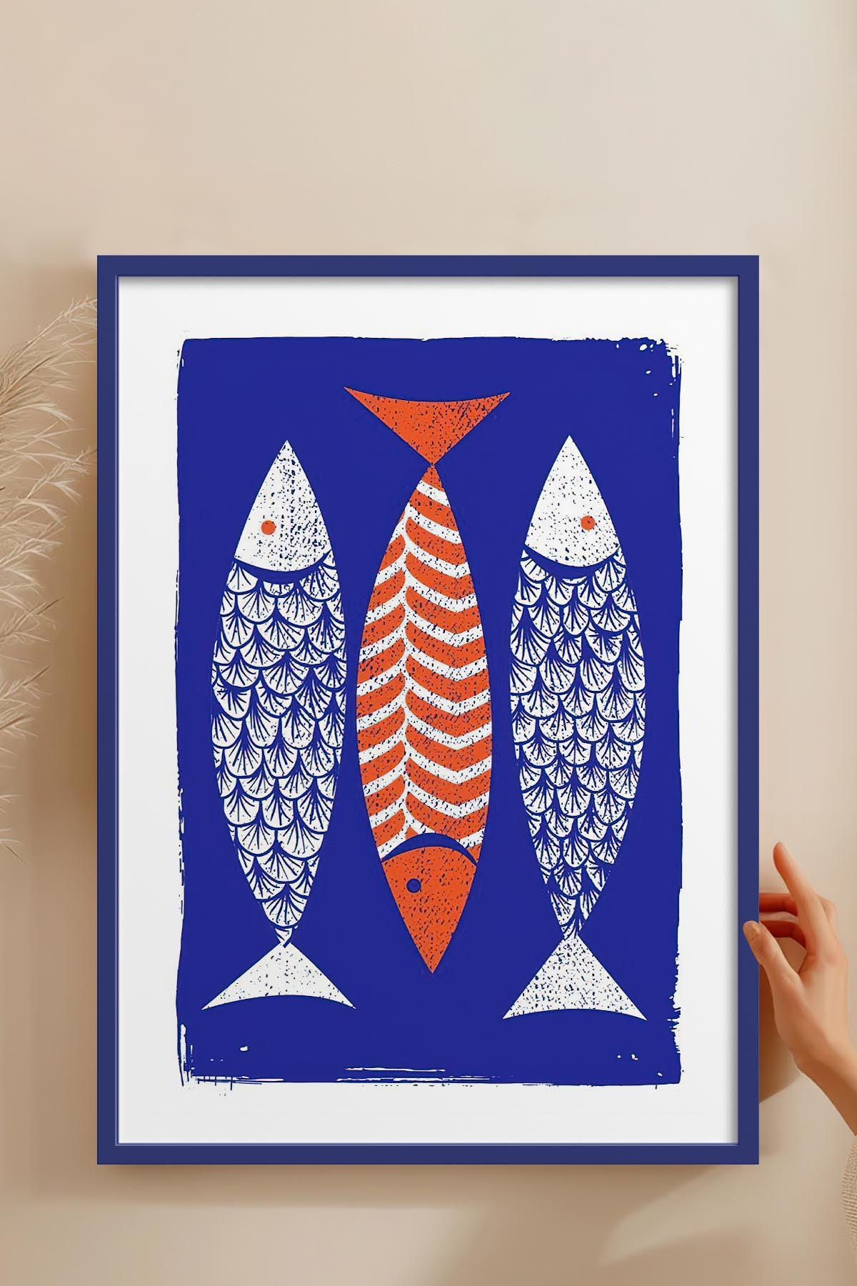 HOMEPACK Ahşap Çerçeveli Tablo Çerçeveli Poster Sanatsal Modern Duvar Dekoru TK-732