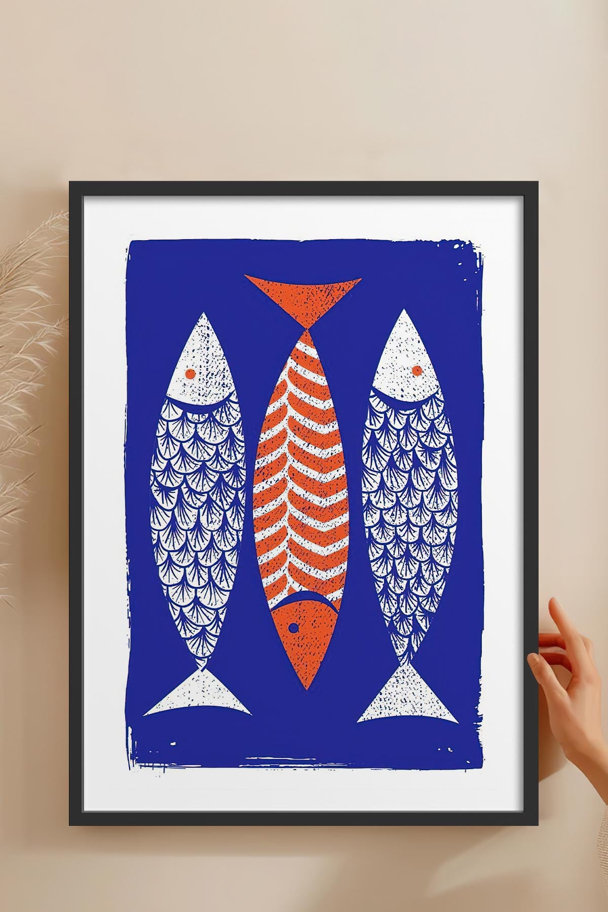 HOMEPACK Ahşap Çerçeveli Tablo Çerçeveli Poster Sanatsal Modern Duvar Dekoru TK-732