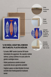 HOMEPACK Ahşap Çerçeveli Tablo Çerçeveli Poster Sanatsal Modern Duvar Dekoru TK-732