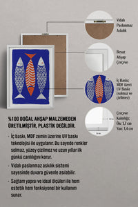 HOMEPACK Ahşap Çerçeveli Tablo Çerçeveli Poster Sanatsal Modern Duvar Dekoru TK-732