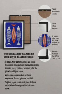 HOMEPACK Ahşap Çerçeveli Tablo Çerçeveli Poster Sanatsal Modern Duvar Dekoru TK-732