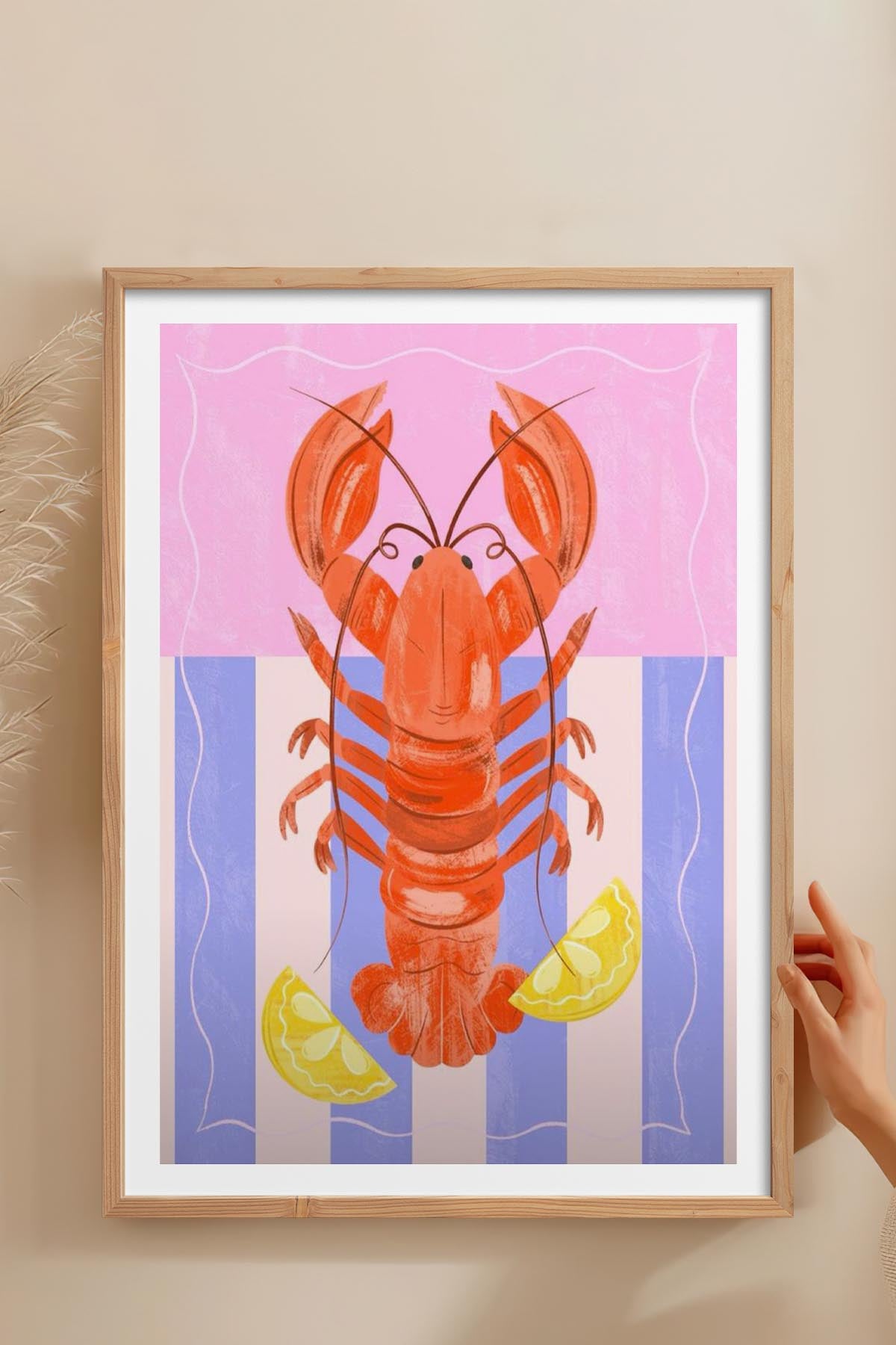 HOMEPACK Ahşap Çerçeveli Tablo Çerçeveli Poster Sanatsal Modern Duvar Dekoru TK-733