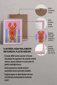 HOMEPACK Ahşap Çerçeveli Tablo Çerçeveli Poster Sanatsal Modern Duvar Dekoru TK-733