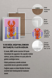 HOMEPACK Ahşap Çerçeveli Tablo Çerçeveli Poster Sanatsal Modern Duvar Dekoru TK-733