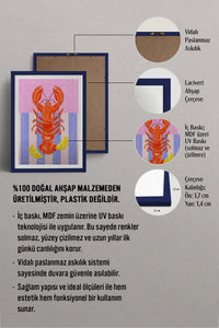 HOMEPACK Ahşap Çerçeveli Tablo Çerçeveli Poster Sanatsal Modern Duvar Dekoru TK-733