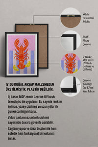 HOMEPACK Ahşap Çerçeveli Tablo Çerçeveli Poster Sanatsal Modern Duvar Dekoru TK-733