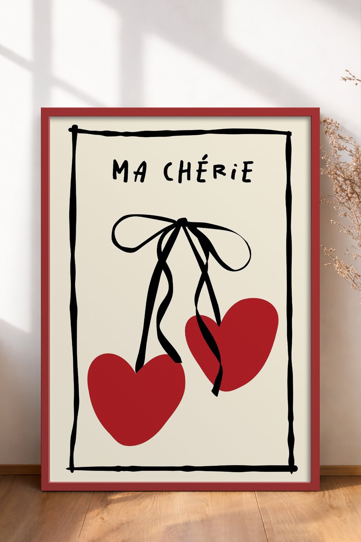 HOMEPACK Ahşap Çerçeveli Tablo Çerçeveli Poster Sanatsal Modern Duvar Dekoru TK-734