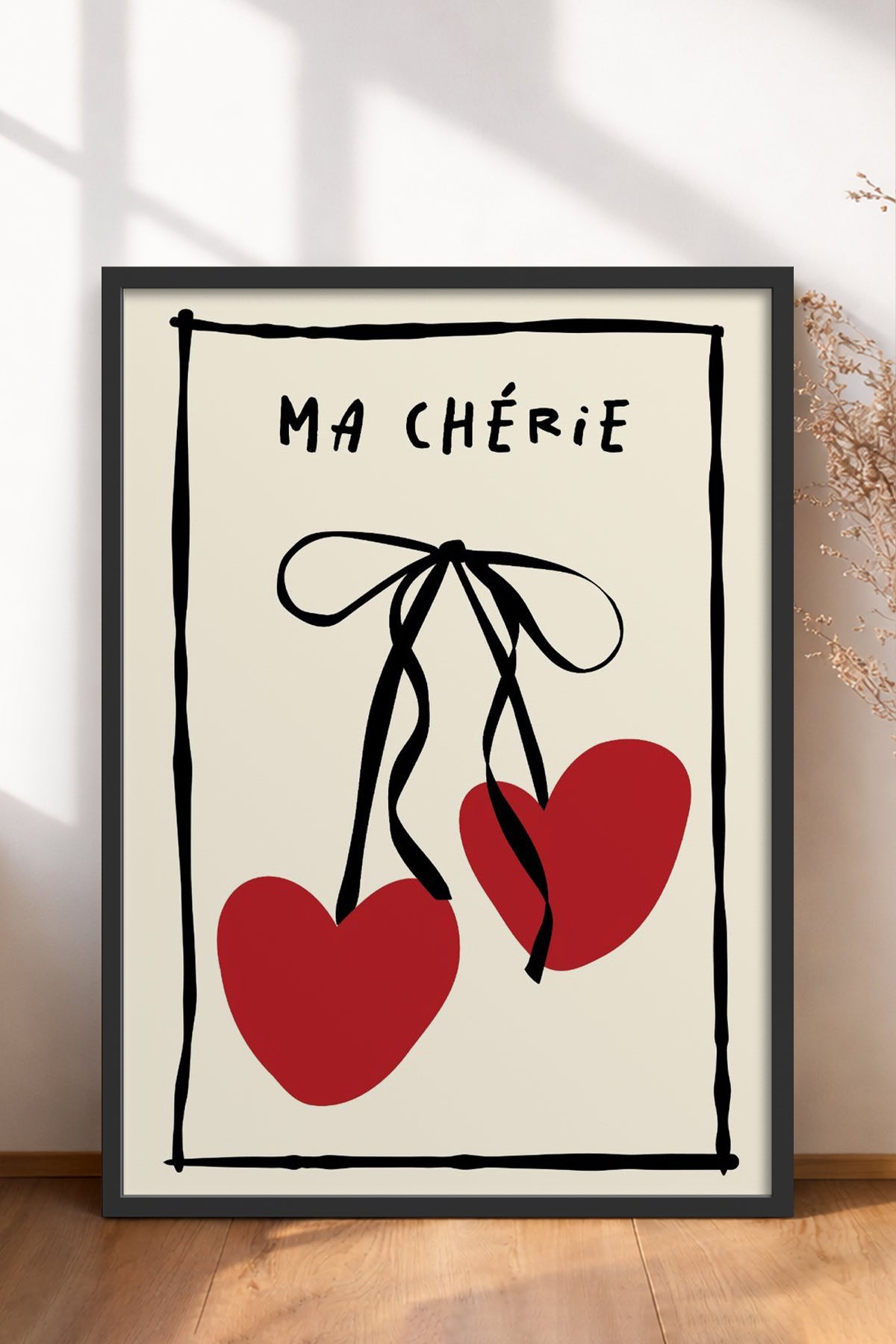 HOMEPACK Ahşap Çerçeveli Tablo Çerçeveli Poster Sanatsal Modern Duvar Dekoru TK-734