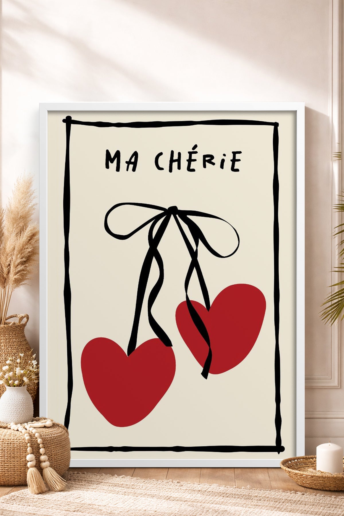 HOMEPACK Ahşap Çerçeveli Tablo Çerçeveli Poster Sanatsal Modern Duvar Dekoru TK-734