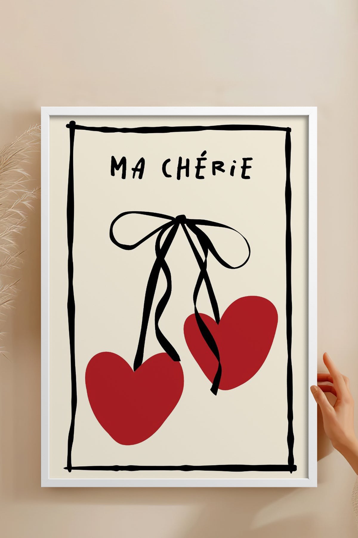 HOMEPACK Ahşap Çerçeveli Tablo Çerçeveli Poster Sanatsal Modern Duvar Dekoru TK-734