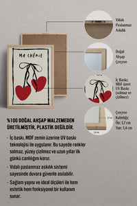 HOMEPACK Ahşap Çerçeveli Tablo Çerçeveli Poster Sanatsal Modern Duvar Dekoru TK-734