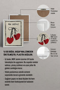 HOMEPACK Ahşap Çerçeveli Tablo Çerçeveli Poster Sanatsal Modern Duvar Dekoru TK-734