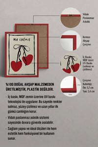 HOMEPACK Ahşap Çerçeveli Tablo Çerçeveli Poster Sanatsal Modern Duvar Dekoru TK-734