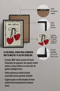 HOMEPACK Ahşap Çerçeveli Tablo Çerçeveli Poster Sanatsal Modern Duvar Dekoru TK-734
