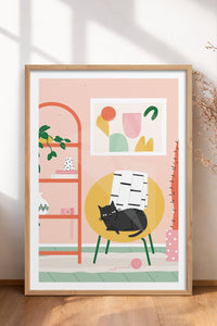 HOMEPACK Ahşap Çerçeveli Tablo Çerçeveli Poster Sanatsal Modern Duvar Dekoru TK-735