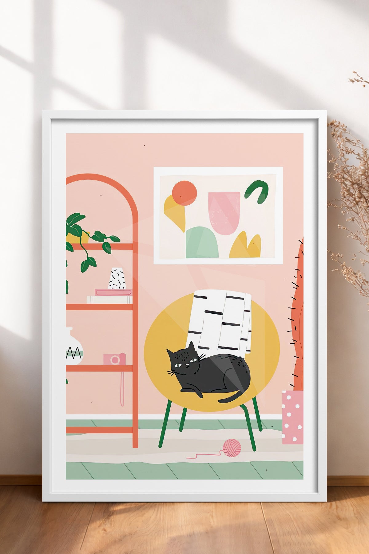HOMEPACK Ahşap Çerçeveli Tablo Çerçeveli Poster Sanatsal Modern Duvar Dekoru TK-735