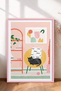HOMEPACK Ahşap Çerçeveli Tablo Çerçeveli Poster Sanatsal Modern Duvar Dekoru TK-735